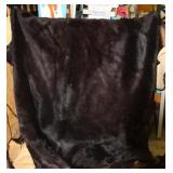BEAR SKIN RUG, 88" X 78" AT WIDEST POINT