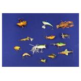VARIOUS ARBOGAST FISHING LURES, HOPPERS, BUZZ
