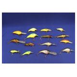 FISHING LURES, VARIOUS DIVE BAITS, 15 LURES
