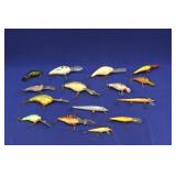 FISHING LURES, VARIOUS DIVE BAITS, 15 LURES