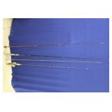 FISHING POLE; (3) ANTIQUE POLES