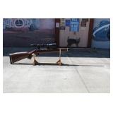 LARGE GUN REPLICA DISPLAY, WOODEN RIFLE WITH