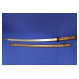 SWORD, KATANA, 27 1/2" SN 206313, METAL SAYA