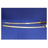SWORD, SABER, 31", METAL SCABBARD