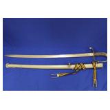 SWORD, SABER, 30 1/2", WITH METAL SCABBARD
