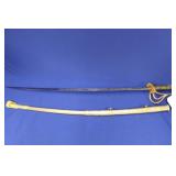 SWORD, SABER, 30", DECORATIVE, WITH METAL