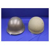 HELMET, 2 ANTIQUE MILITARY