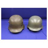 HELMET, 2 WWII GERMAN