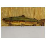 COAT RACK, WOODEN FISH, 5 PRONGS