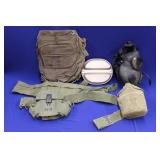MILITARY GEAR, BELT WITH (2) DECOMMISSIONED HAND