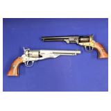 REPLICA GUN, FALKNER; (2) BLACK POWDER REVOLVER,