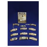 GROUP OF (13) VARIOUS FOLDING KNIVES; (11)