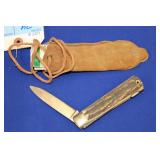 FOLDING KNIFE, JAGDMESSER, 941 PUMA, STAG HANDLE,
