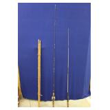 FISHING RODS; (1) CANE; (1) ZEBCO, 53.51"; (1)