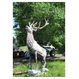 LAWN ORNAMENT, METAL LIFE SIZE ELK, 106" X 68"
