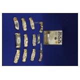 GROUP OF (13) VARIOUS FOLDING KNIVES; (11)