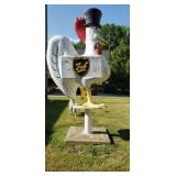 LAWN ORNAMENT, GIANT FIBERGLASS CHICKEN, 12