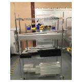 Uline Rack W/ Wheels  & Aluminum Poles