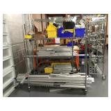 Uline Rack W/ Wheels  & Aluminum Poles