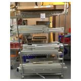 Uline Rack W/ Wheels  & Aluminum Poles