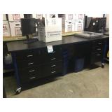Work Bench W/Wheels &  Lab Chair