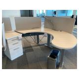 Riser Desk w/ 3-drawer Cabinet