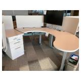 Riser Desk w/ 3-drawer Cabinet