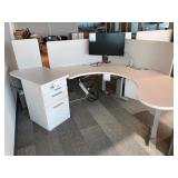 Riser Desk w/ 3-drawer Cabinet