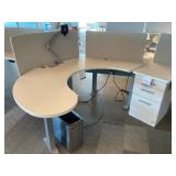 Riser Desk w/ 3-drawer Cabinet