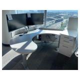 Riser Desk w/ 3-drawer Cabinet