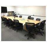 Conference room table and chairs