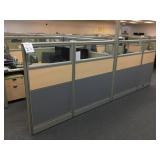 Lot (20) cubicles with 2 drawer file cabinet, blac