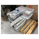 Plastic Bins w/ Contents