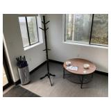 Coffee Table, Cloth Hanger & Umbrellas