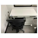 Height Adjustable Desk, File Cabinet & Office Chai
