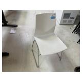 White Stacking Chairs With Cart