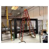 Werner Twin Stepladder: 6 ft Ladder Size, Fibergla