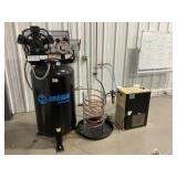vertical air compressor W/refrigeration system