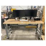 Light Duty Butcher Block Top Adjustable Height Wor