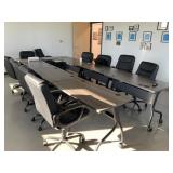 Conference Table/w Chairs, 65" TV, Whiteboard