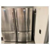 GE stainless steel bottom-freezer refrigerator