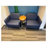 Blue Armchairs and Coffee Table