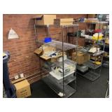 Wire shelving W/Contents