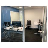 2 Electric rising desks office setup