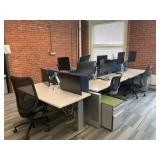 5 Person Electric Desk Workstation