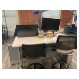 Electronic rising desk station