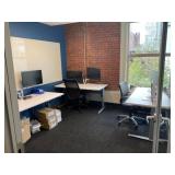 3 desk office room setup