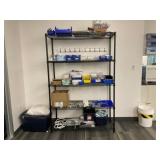 Wire shelving W/Contents