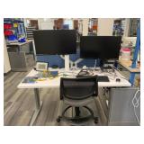 Electronic rising desk station