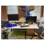 Electronic rising desk station